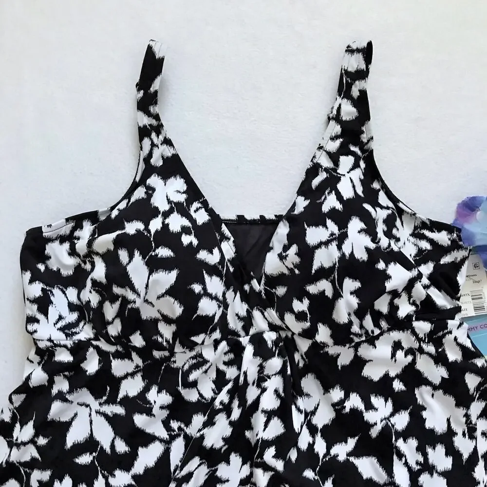 Swim Solutions NWT Tummy Control Flyaway Swimdress Women 20W - Picture 3 of 11